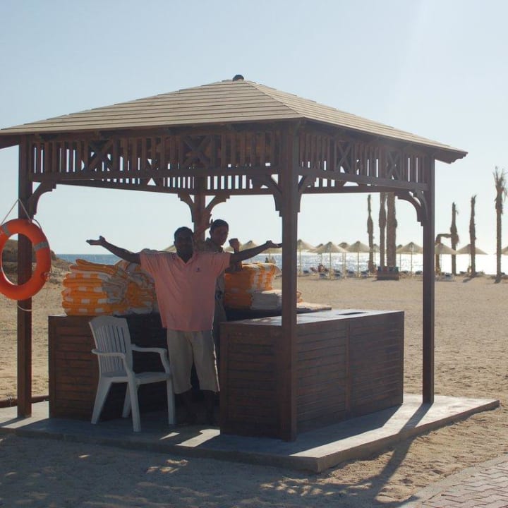 Towels at the beach Hilton Marsa Alam Nubian Resort