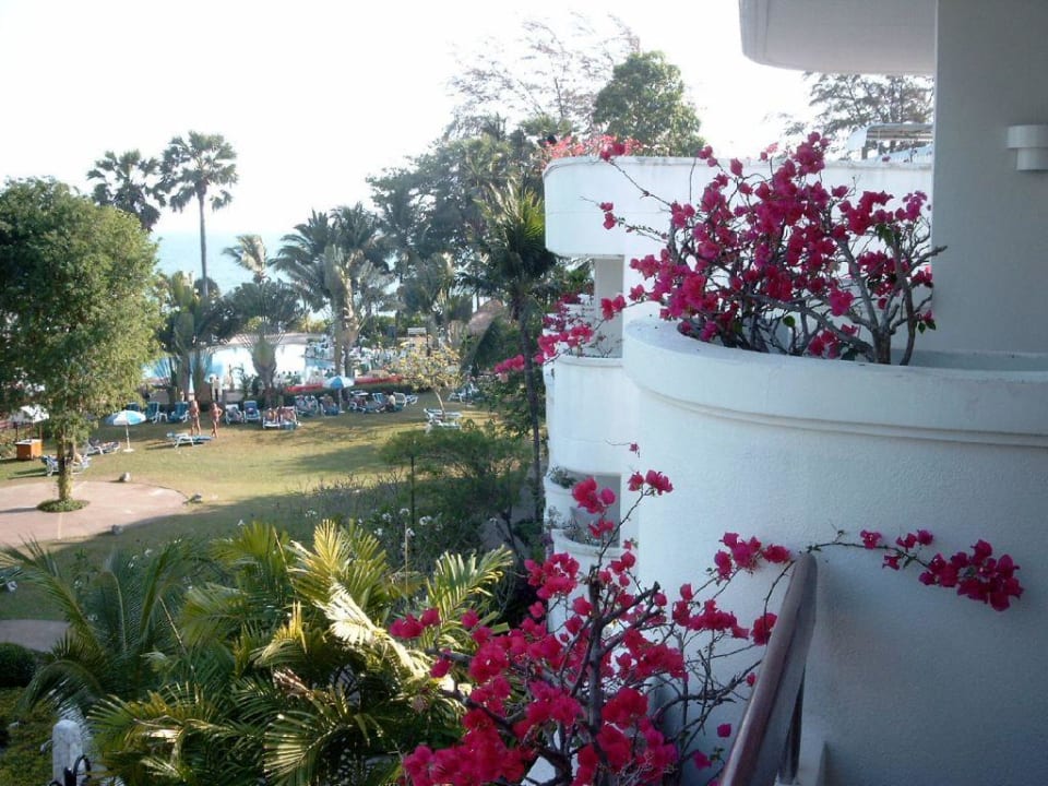 Morgentliche Aussicht vom Balkon. Novotel Rayong Rim Pae Resort