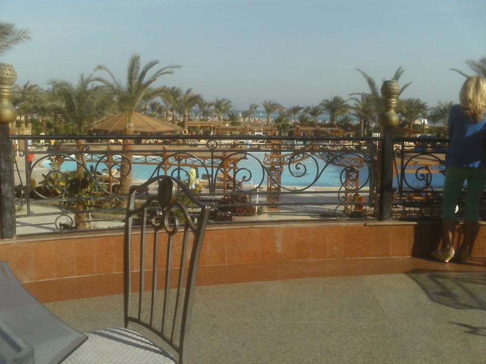 Blick von der Terrasse Le Jardin Aqua Park Resort