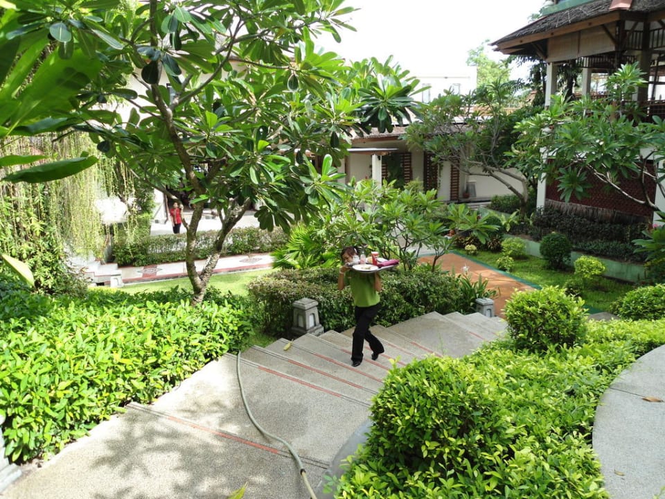 Der beschwerliche Weg hoch zur Lobby The Briza Beach Resort Samui