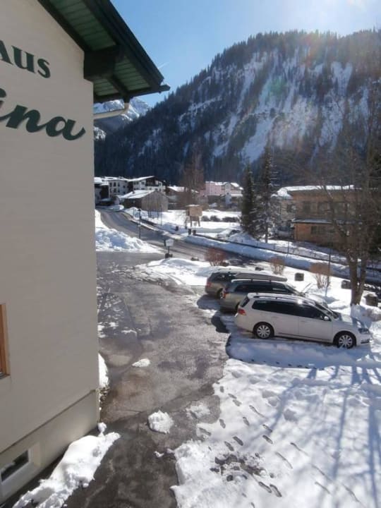 Blick vom Balkon Alpina Appartements