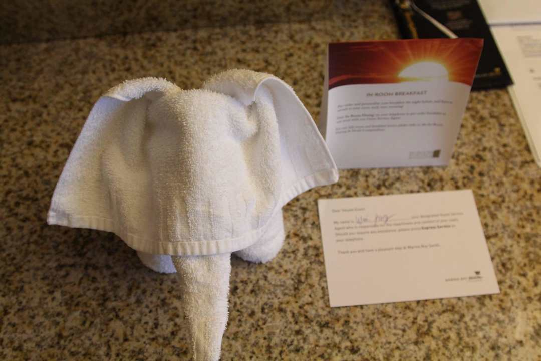 Letter from hotel staff Marina Bay Sands