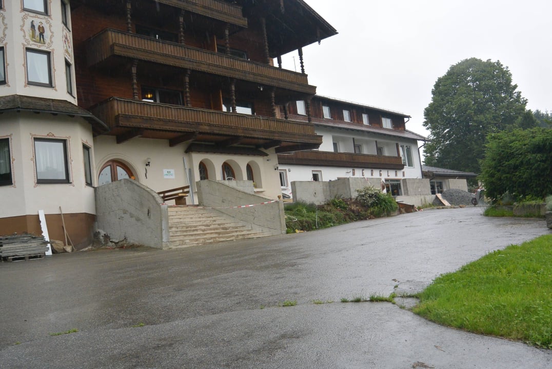 Baustelle Haupteingang Rezeption/Sonnenterrasse Hotel Bergland-Hof