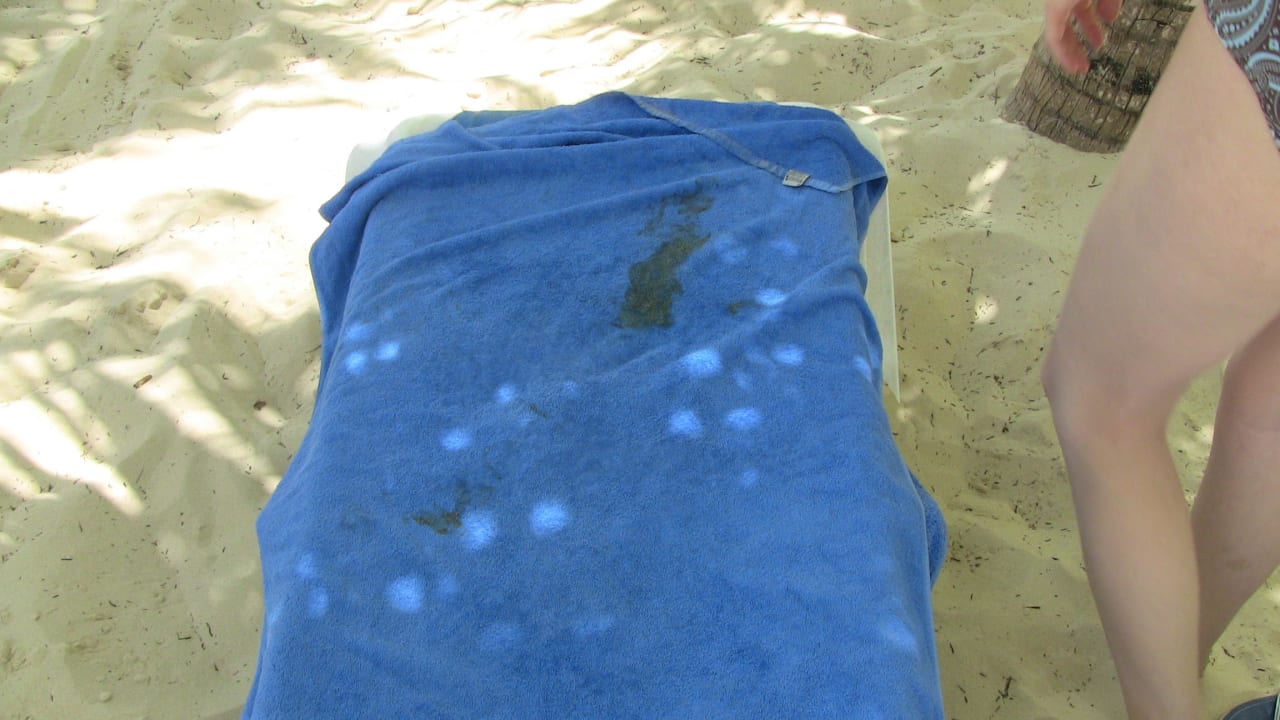 Schmutziges Poolhandtuch Hotel Riu Palace Punta Cana