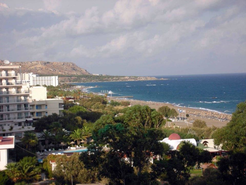 Aussicht in Richtung Rhodos-Stadt Hotel Calypso Beach