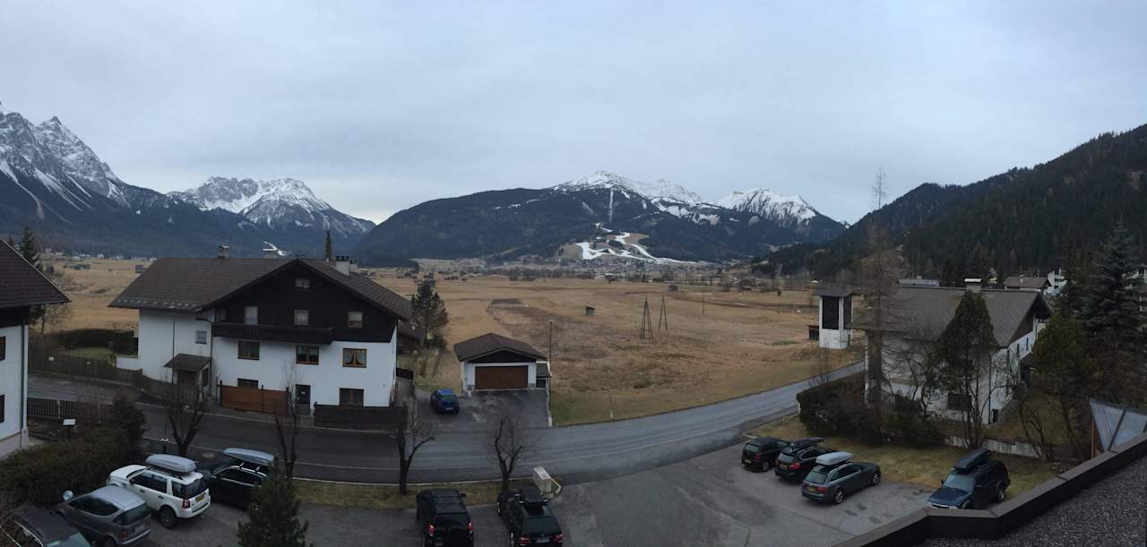 Uitzicht vanop het balkon Hotel Feneberg