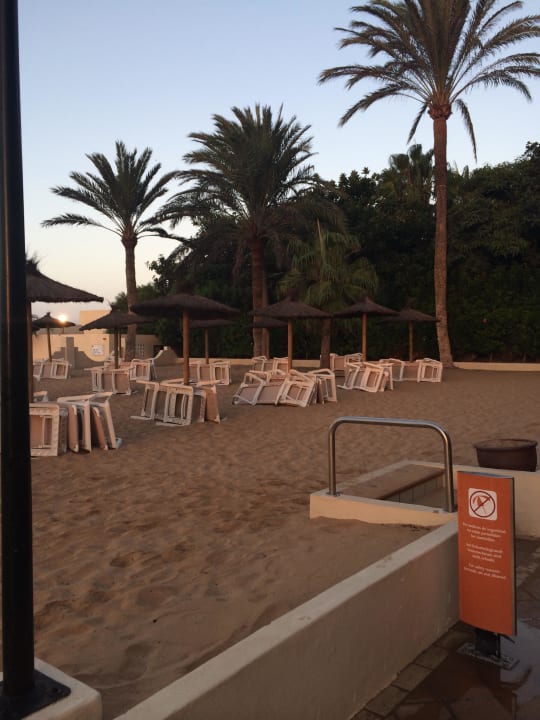 Sonnenterrasse in Strandoptik Hotel Riu Oliva Beach - Hotel