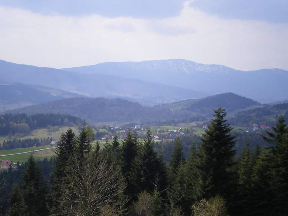 Widok z hotelu Hotel Beskidzki Raj