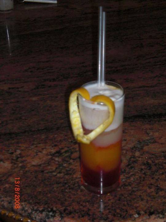 Abschiedscocktail vom Barkeeper Pickalbatros Alf Leila Wa Leila Resort - Neverland Hurghada