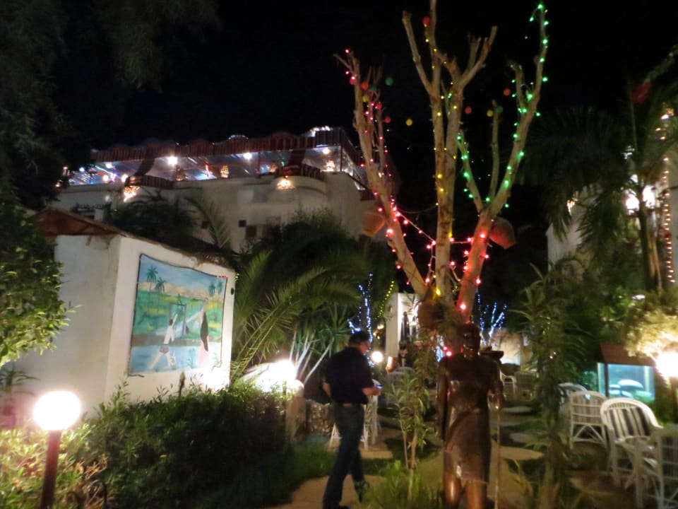 Garten/Eingangsbereich bei Nacht Hotel Gezira Garden