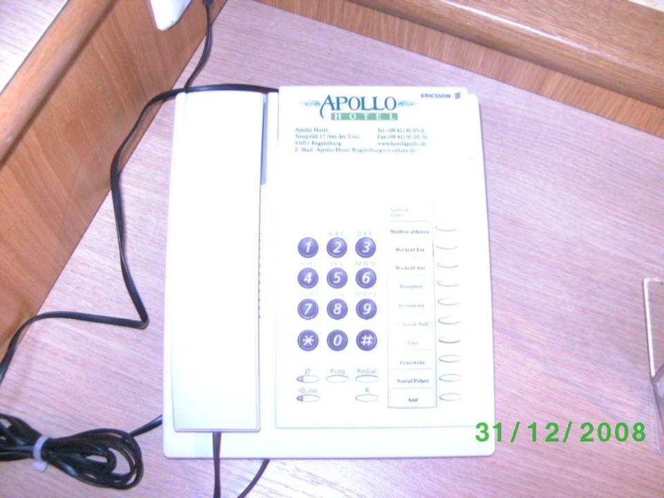 Unser Zimmer Nr. 123 im 1. OG. Hotel Apollo