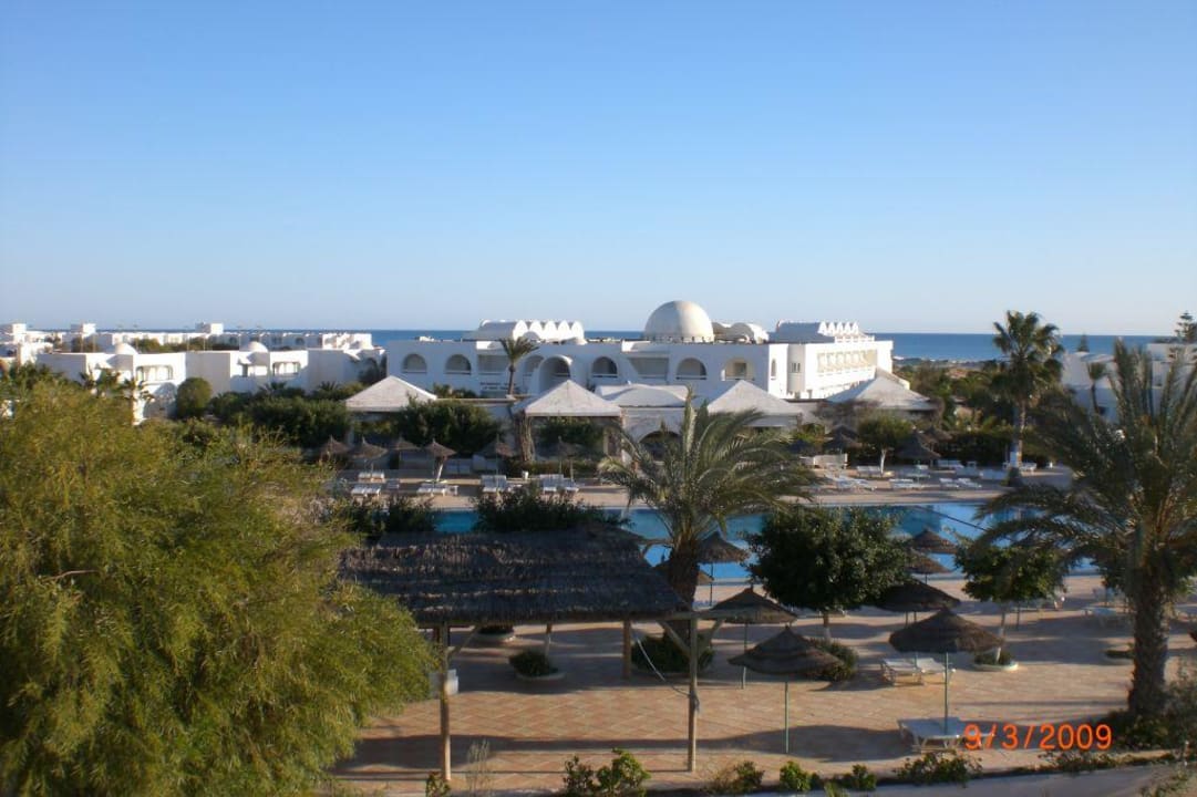 Blick aus Zimmer auf's Meer Djerba Aqua Resort