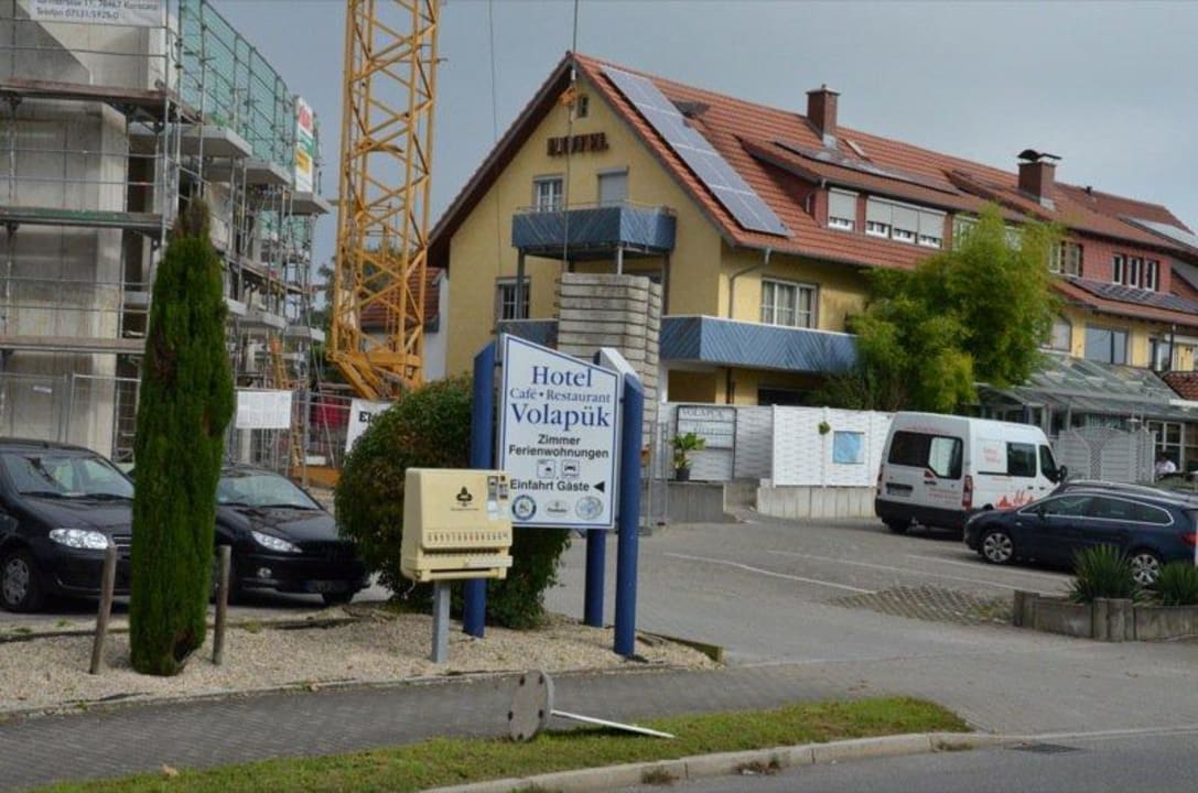 Hotelerweiterung Baustelle direkt nebenan Hotel Volapük