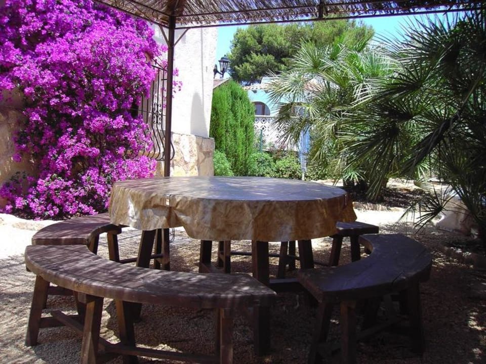 Sitzecke am Barbecue El Refugio Villa Rosa