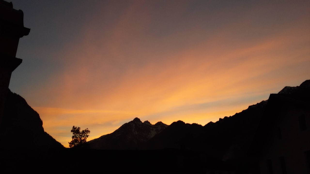Sonnenuntergang vom Balkon aus Apart Belmont