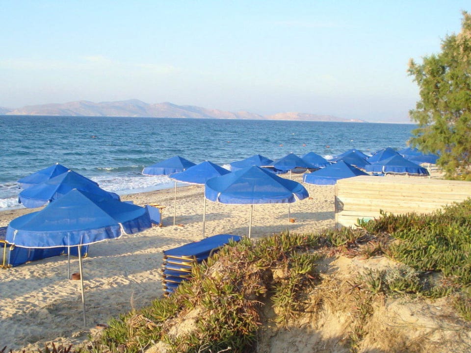 Blick vom Resort über den Strand zum Meer Neptune Luxury Resort