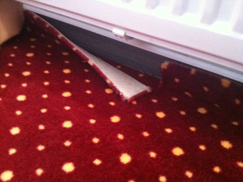 Der Teppich löst sich schon PLAZA INN Hamburg Moorfleet