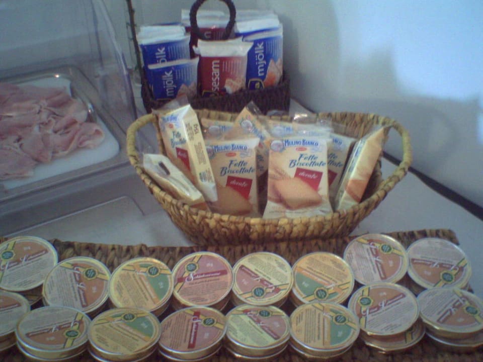 Frühstück - nur verpackte Sachen Hotel Petit Palais