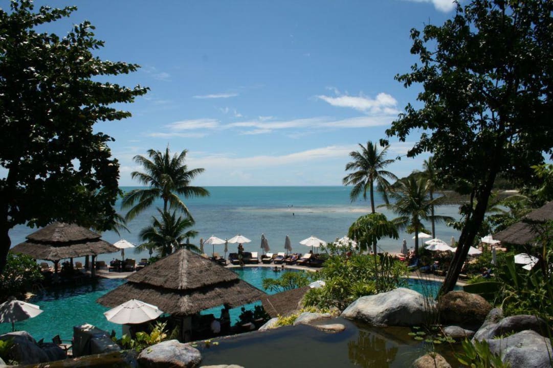 Poolbar und das Meer Nora Beach Resort & Spa