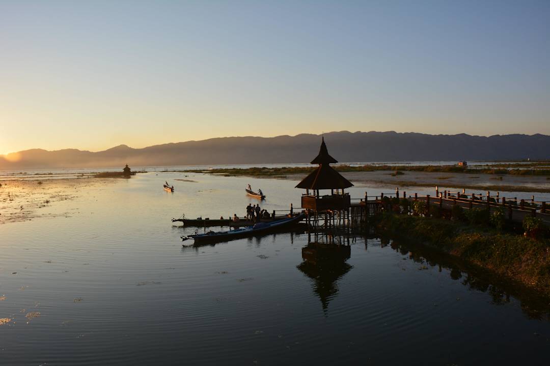 Anlegesteg am Hotel Myanmar Treasure Resort - Inle Lake