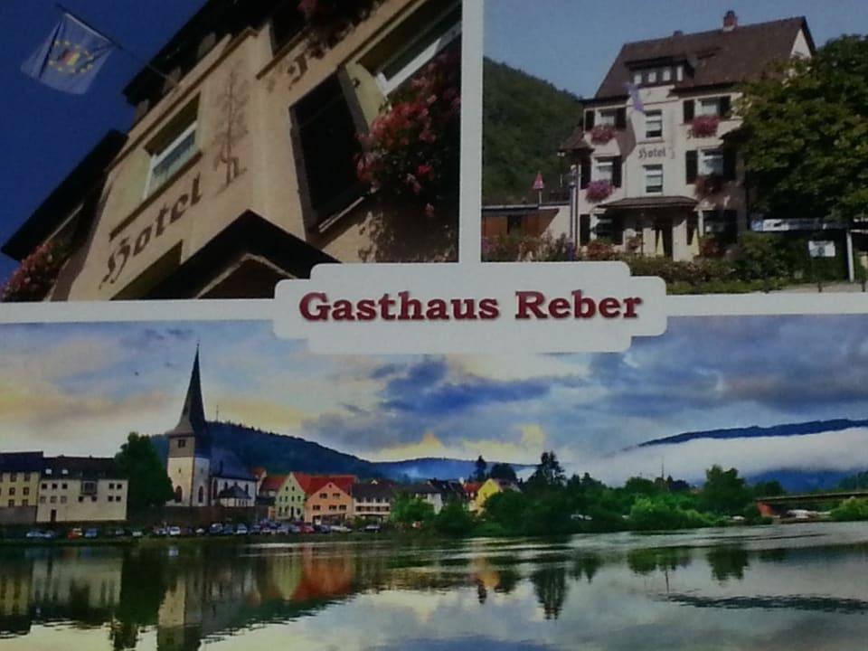 Blick auf das Hotel & den Neckar Gasthaus Reber