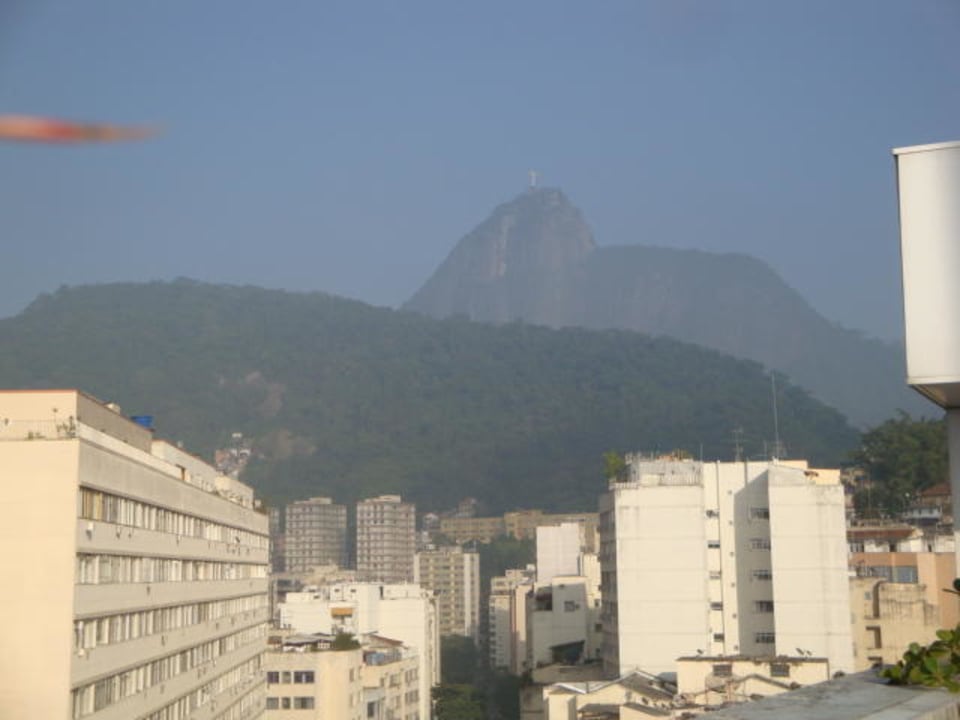 Der Corcovado  von der Dachterrasse Hotel Atlantico Copacabana