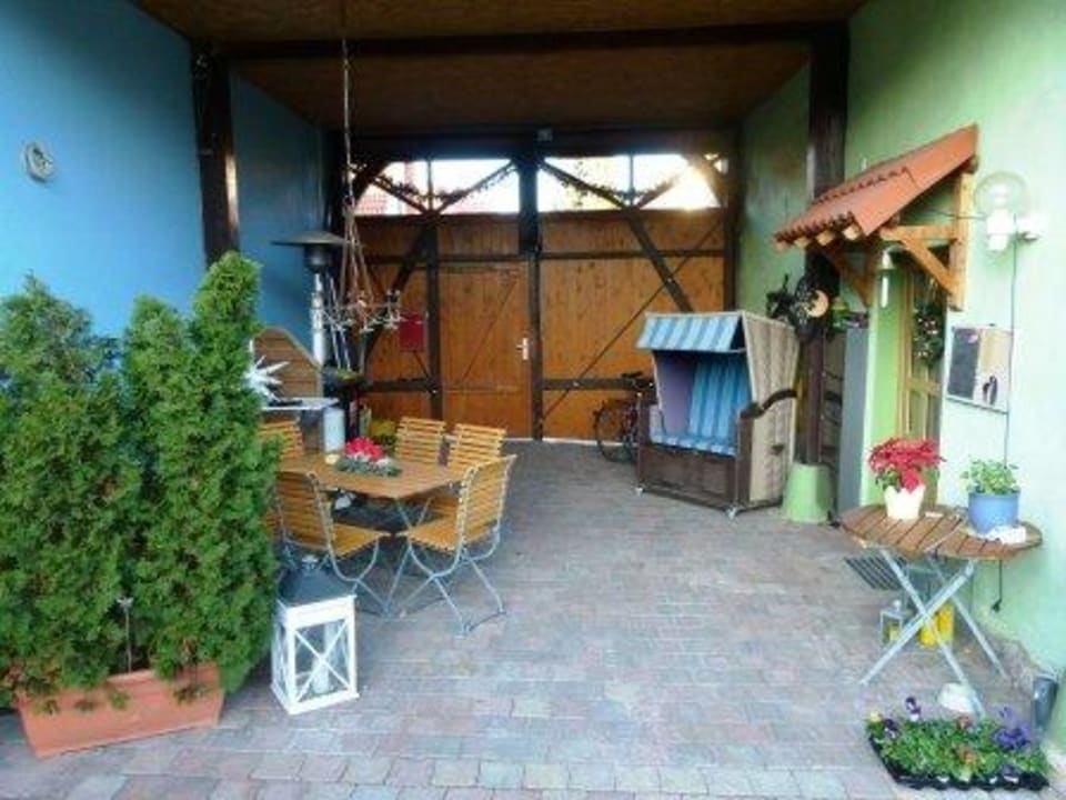 Blick in Tenne für "schlechte" Zeiten Ferienwohnung am Park