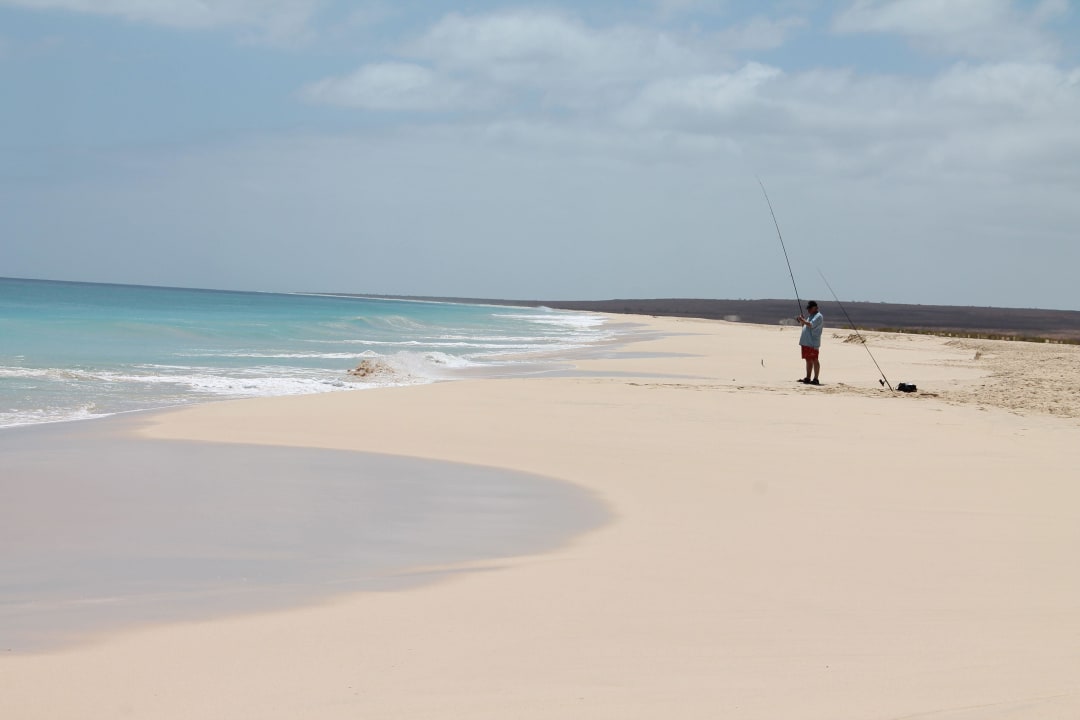 Der traumhaft lange Strand Hotel Riu Touareg