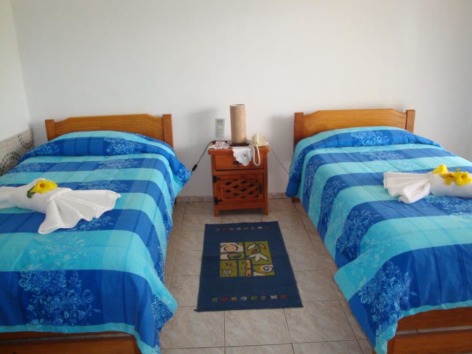 Betten im Zimmer 8 Hotel Gomero