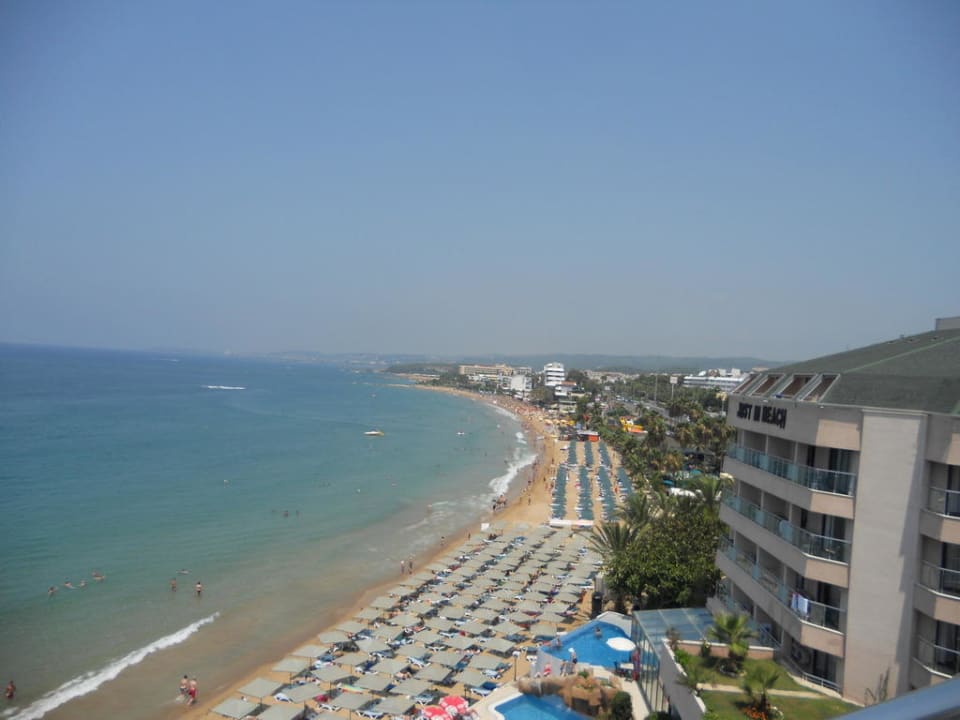 Block- A vom 5.ten Stock, so sieht es aus. Aska Hotel Just in Beach