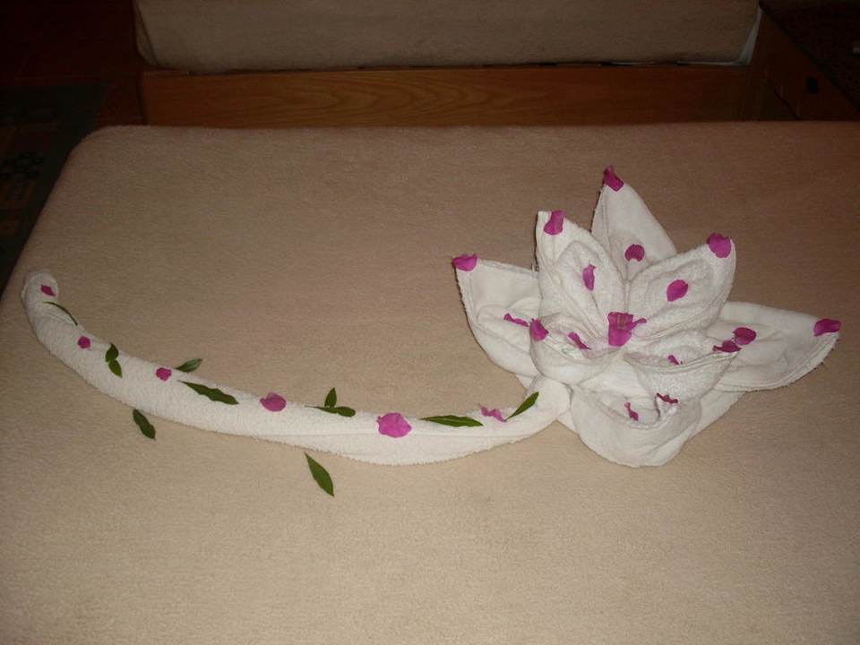 Towel scenery Pensée Royal Garden Beach Resort