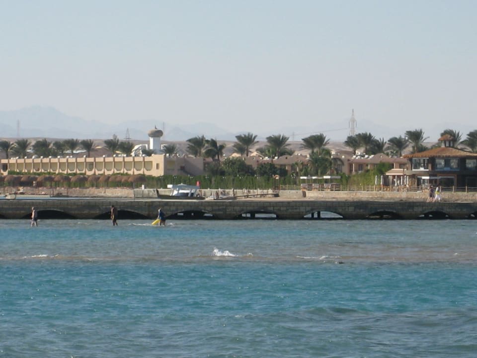 Ausblick auf den Strand Pickalbatros Alf Leila Wa Leila Resort - Neverland Hurghada