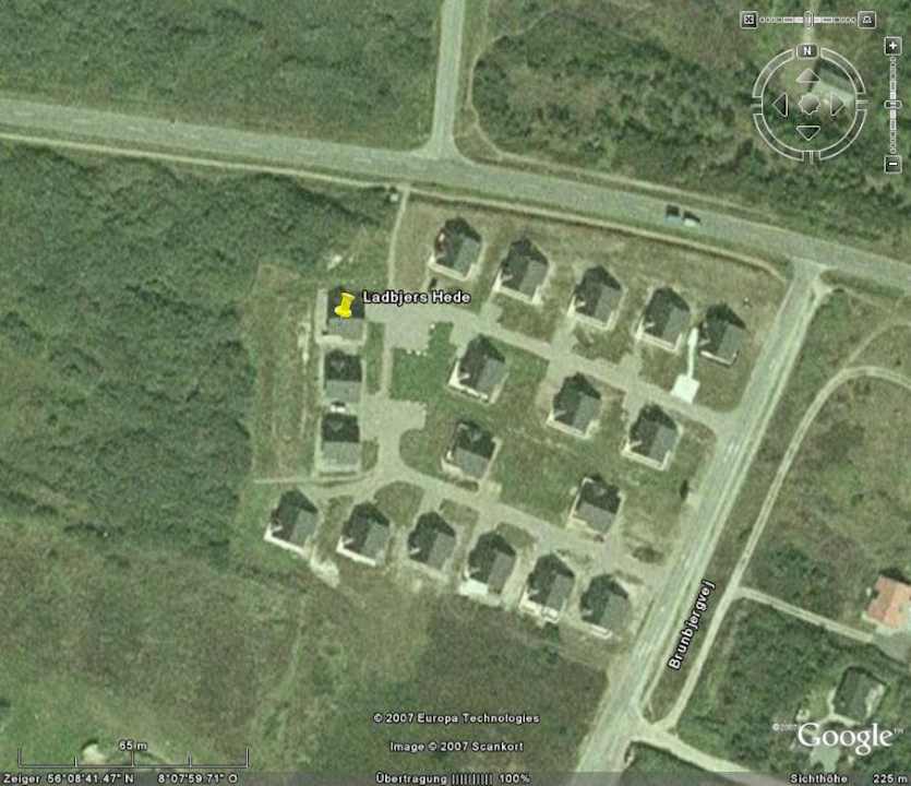 Die Anlage mit allen Bungalows Ferienwohnungen in Söndervig