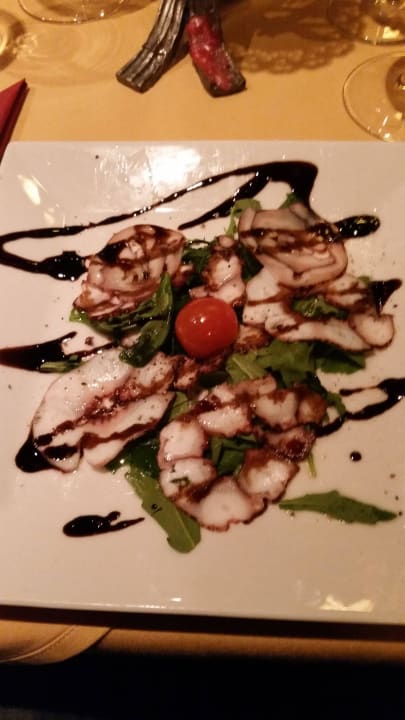 Vorspeise Octopus Carpacio Lecker Sonnenhotel Zaubek