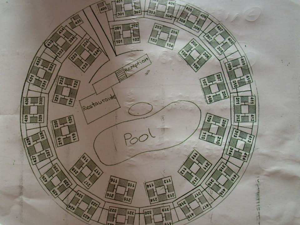 Skizze der Anlage Bungalows Las Vegas Golf