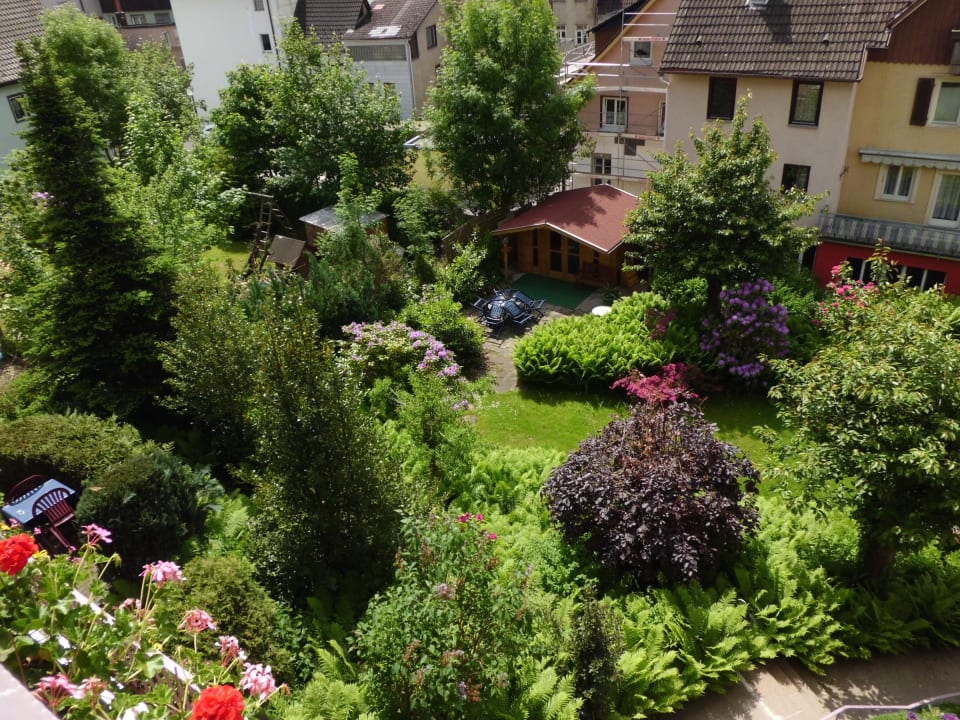Ausblick von unserem Balkon im 2. Stock Hotel Sonnenhof