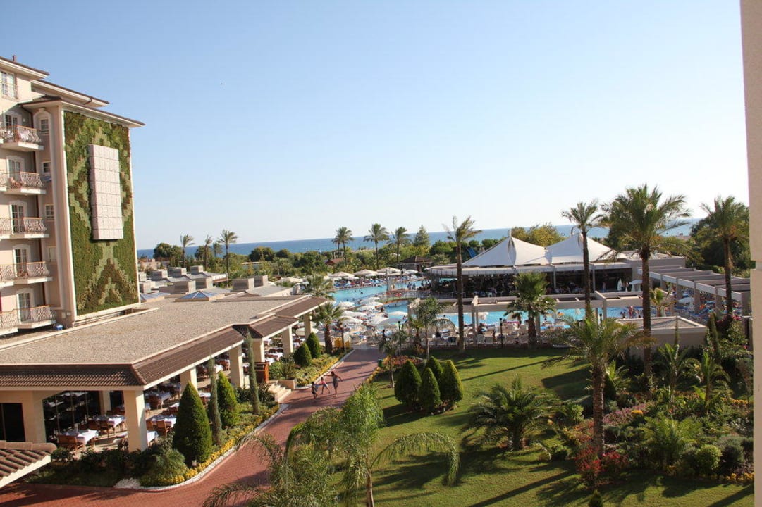 Blick vom Zimmer 1115 auf Pool Sunis Elita Beach Resort & Spa