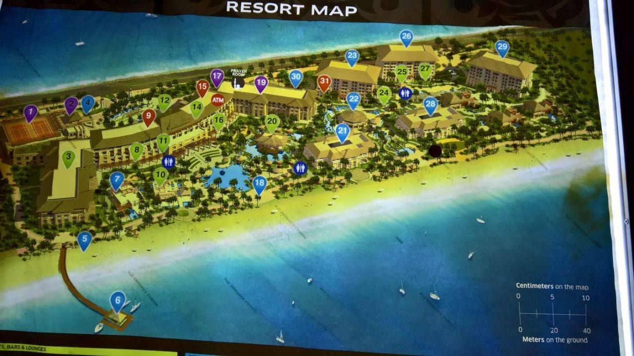 Resortmap, unser Appartement bei Markierung 26 Sofitel Dubai The Palm Resort & Spa