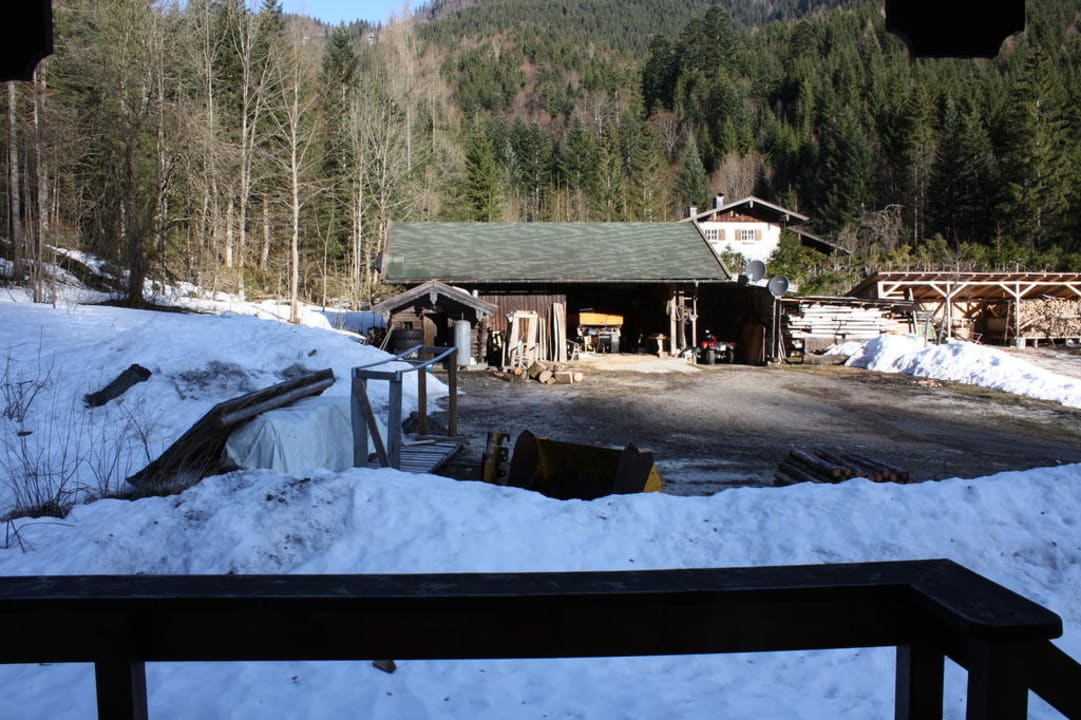 Ausblick aus der Wohnungstür Gästehaus Seehaus