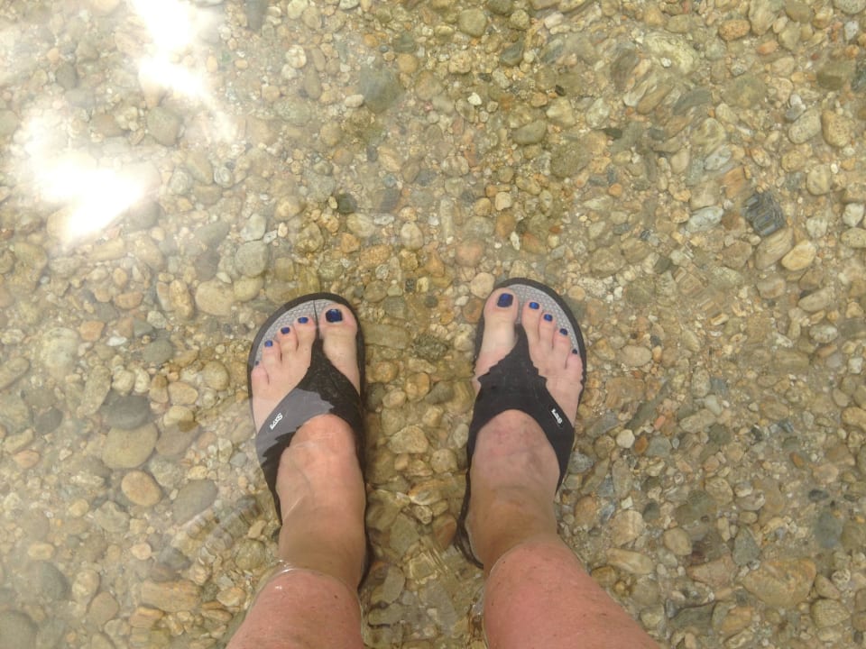 Glasklares Wasser! Richtig toll! Akrathos Beach Hotel