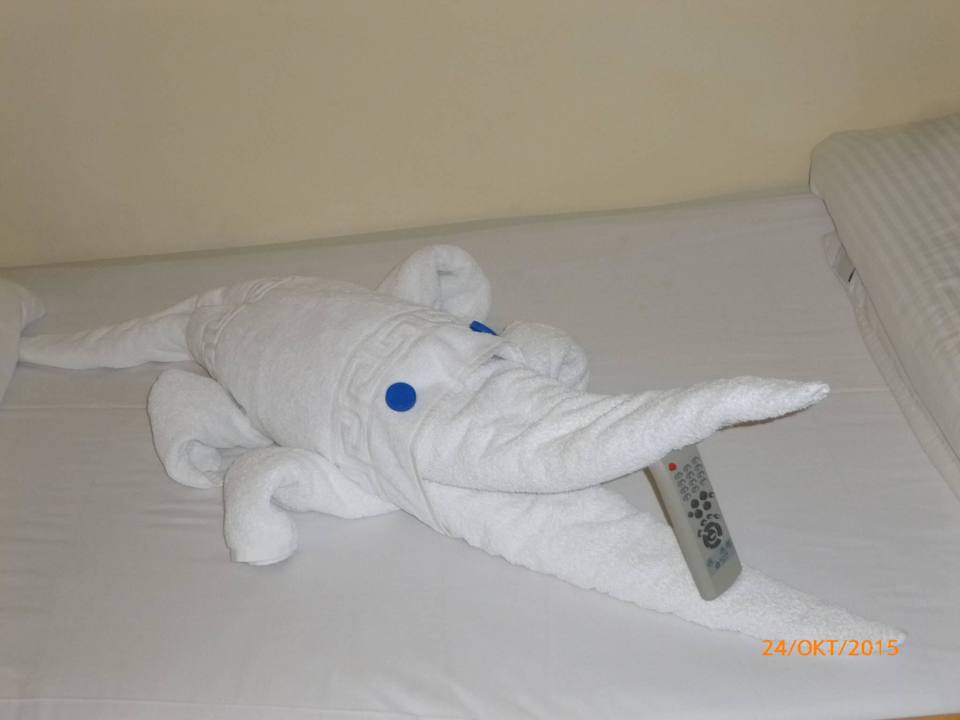 Handtuchkunst nach Trinkgeld Titanic Beach Spa & Aqua Park