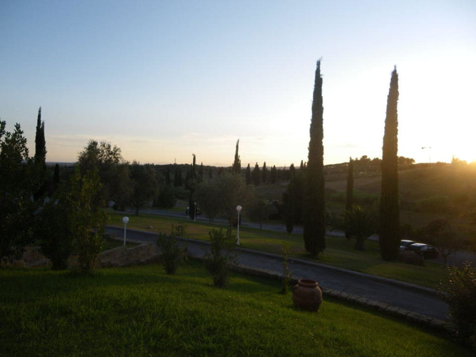 Blick von unserem Appartement Il Pelagone Hotel & Golf Resort Toscana