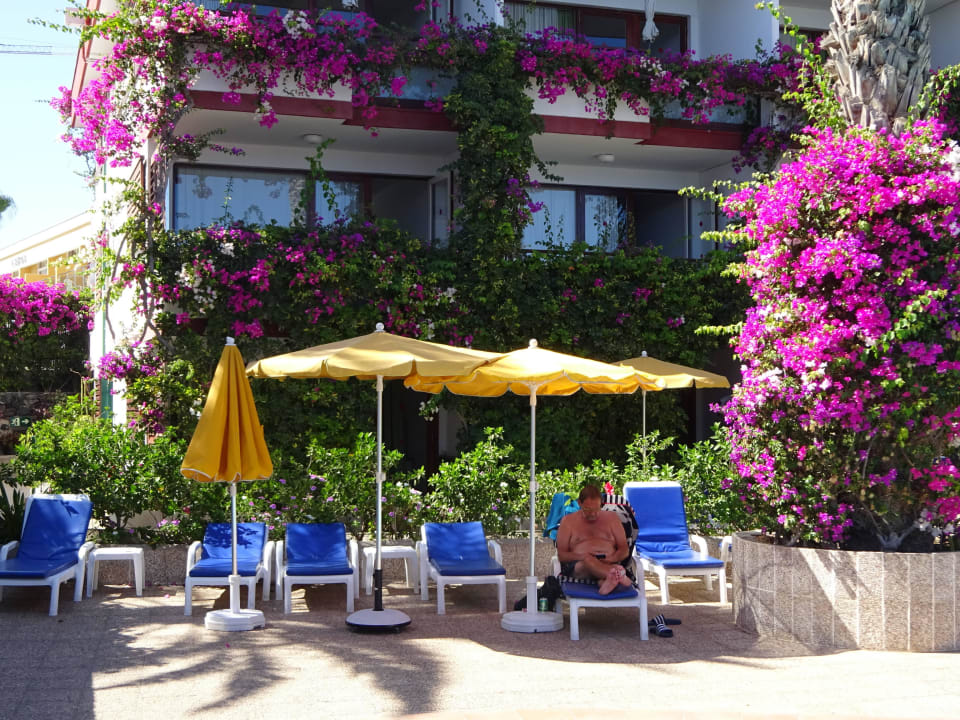 Unser Balkon und Außenanlage Hotel San Nicolas