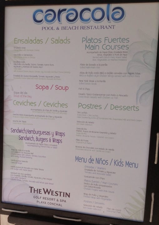 A la Carte Restaurants The Westin Reserva Conchal, an All-Inclusive Golf Resort & Spa