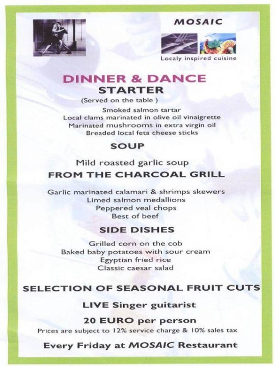 Mosaic Restaurant Angebot Radisson Blu Resort, El Quseir