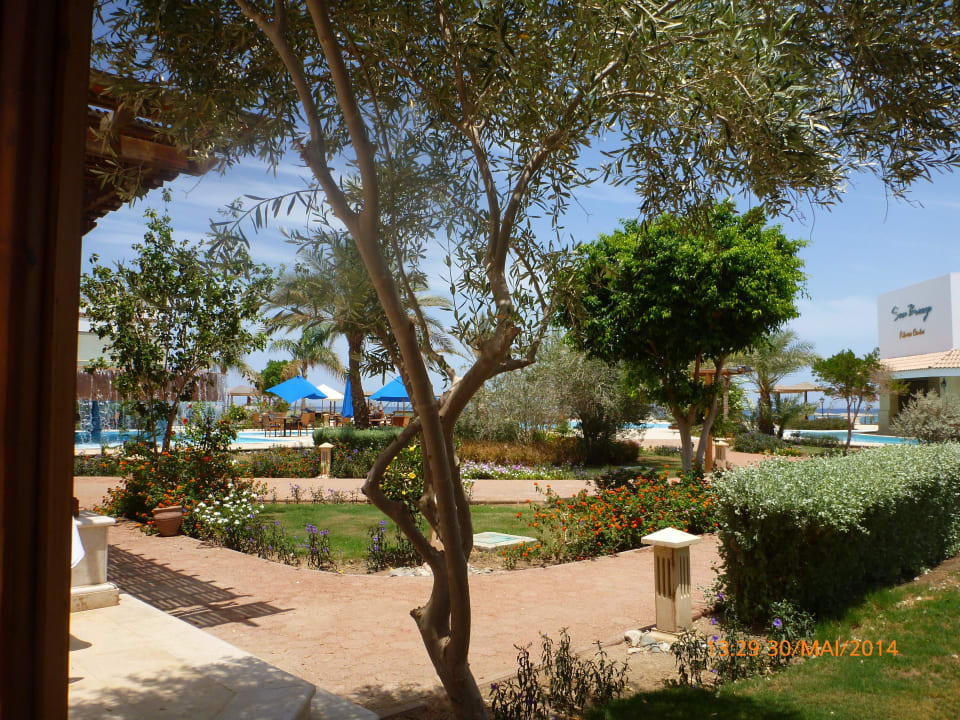 Blick von der Restaurantterrasse Lahami Bay Beach Resort