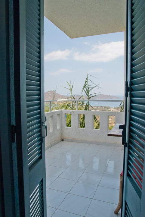 Blick aus unserem Appartement Elounda Residence Resort & Waterpark