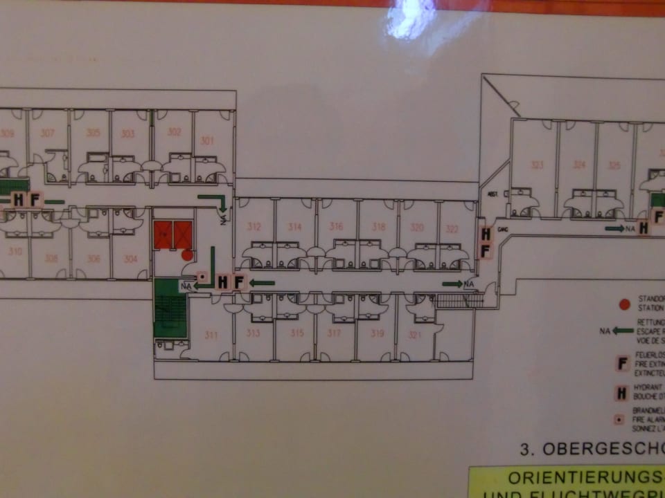 Zimmerplan 3. OG Vivea Hotel Bad Schönau - Zur Quelle