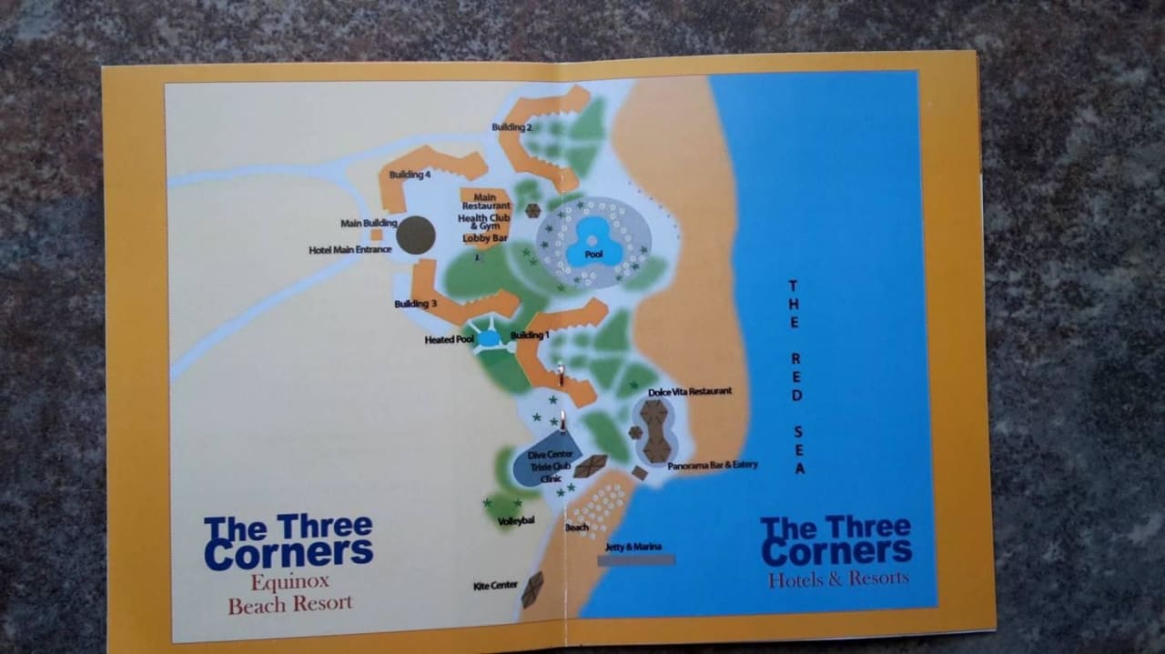 Hotel map Three Corners Equinox Beach Resort