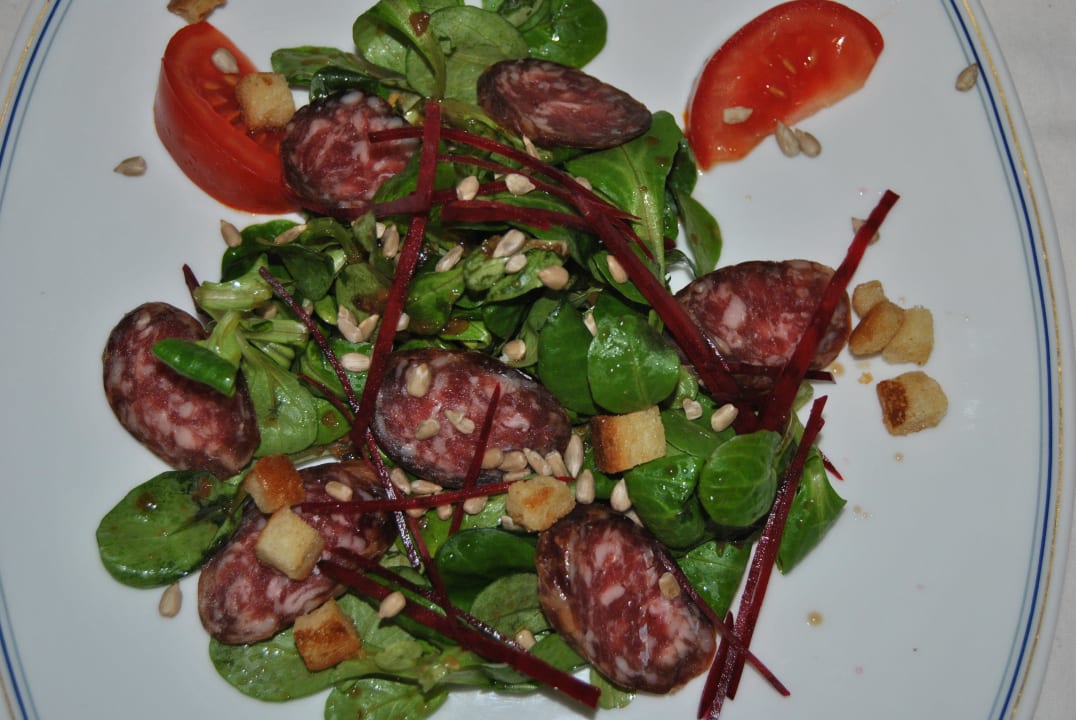 Feldsalat mit Rehsalami Landhotel Zur Sonne